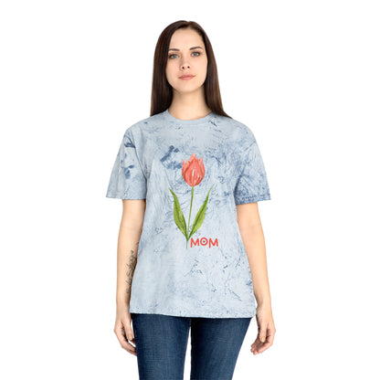 Mom Tulip T-Shirt — Color Blast Pigment Dyed Floral Tee