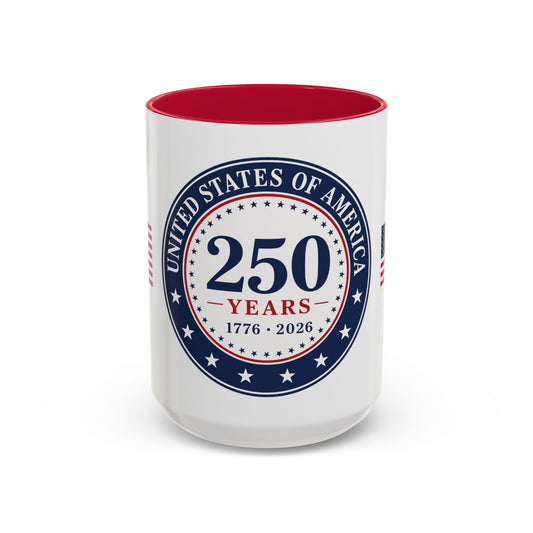 250 Years USA Commemorative Mug — 1776–2026 American Flag Coffee Cup (11oz, 15oz)