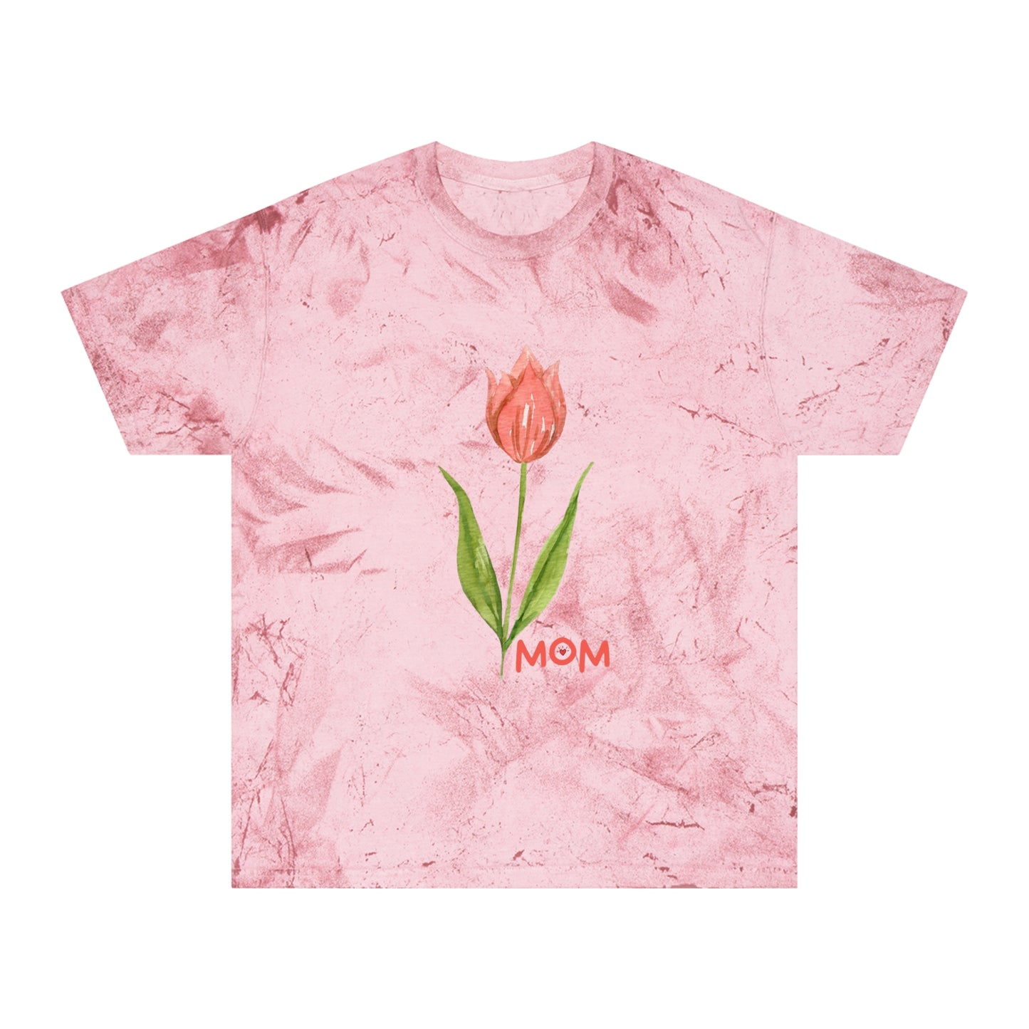 Mom Tulip T-Shirt — Color Blast Pigment Dyed Floral Tee