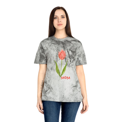 Mom Tulip T-Shirt — Color Blast Pigment Dyed Floral Tee