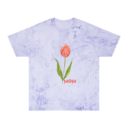 Mom Tulip T-Shirt — Color Blast Pigment Dyed Floral Tee