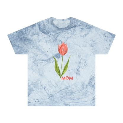 Mom Tulip T-Shirt — Color Blast Pigment Dyed Floral Tee