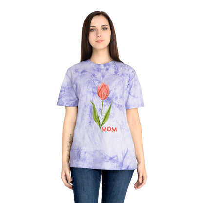 Mom Tulip T-Shirt — Color Blast Pigment Dyed Floral Tee