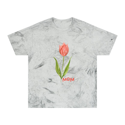 Mom Tulip T-Shirt — Color Blast Pigment Dyed Floral Tee