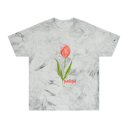 Mom Tulip T-Shirt — Color Blast Pigment Dyed Floral Tee